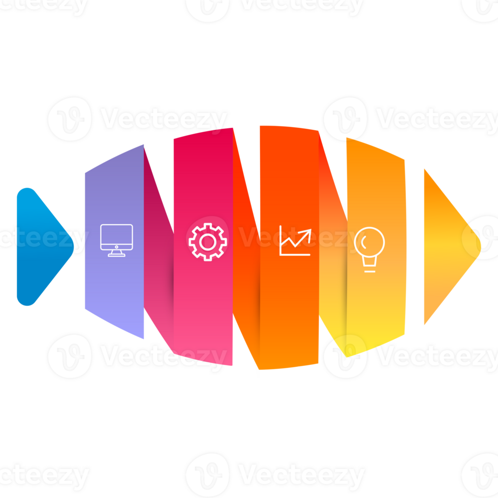Infographic business fish bone chart to present data, progress, direction png