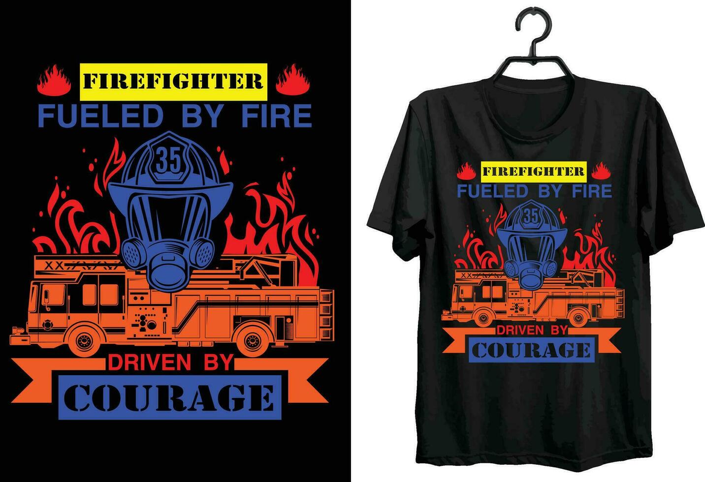Firefighter T-shirt Design. Typography, Custom, Vector t-shirt design. World Firefighter t-shirt design