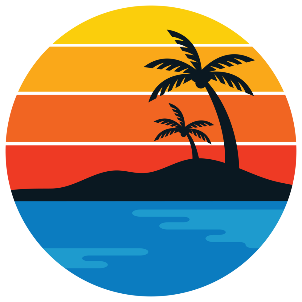 isolieren Sommer- Strand Logo Elemente png