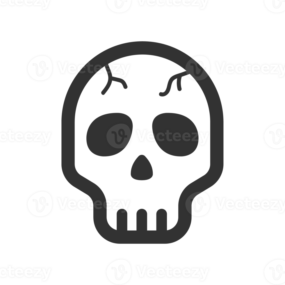 Skull line icon png