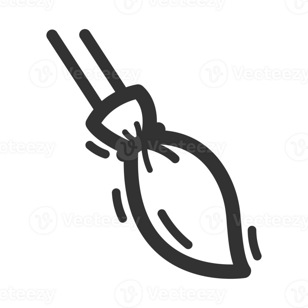 Witch's broom line icon png