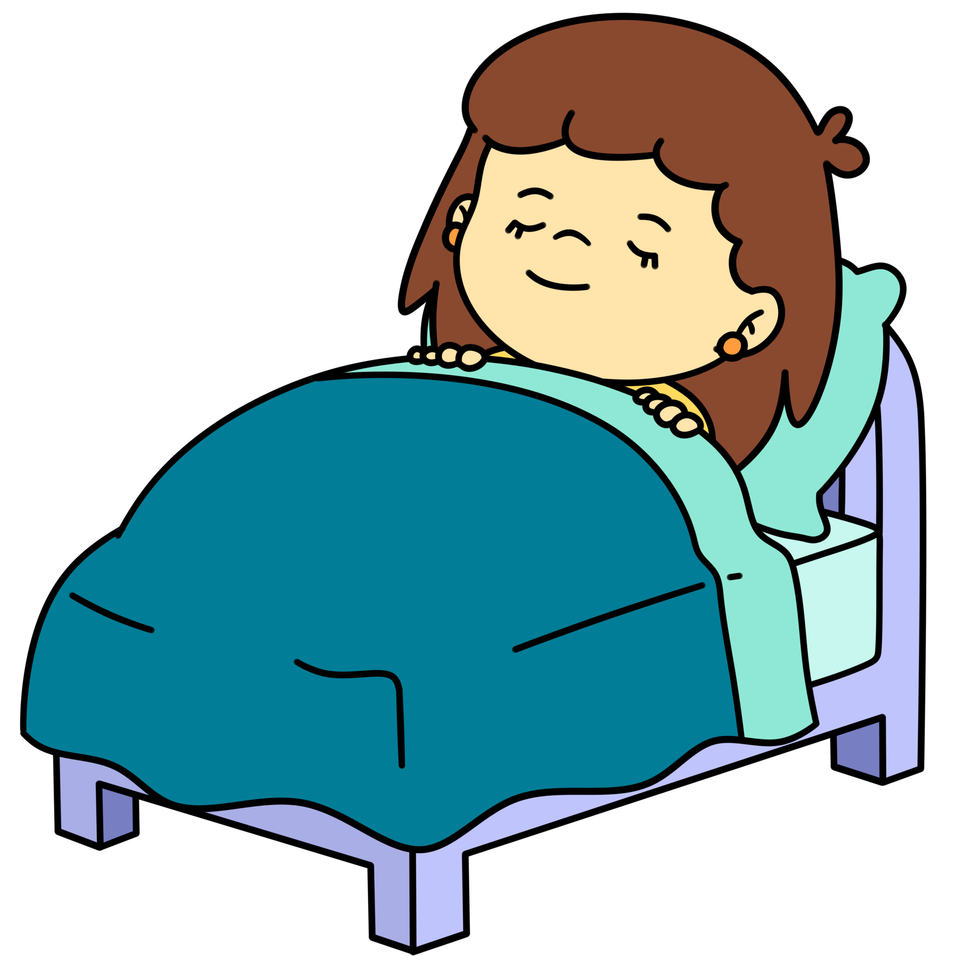 Cartoon Kid Sleeping Girl Clip Art 27120147 PNG