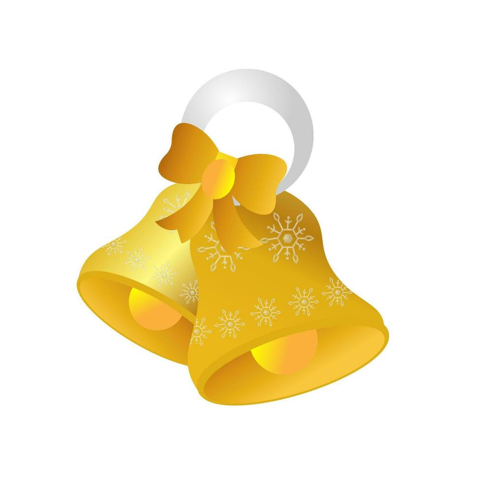 Unique Christmas bell vector clipart design