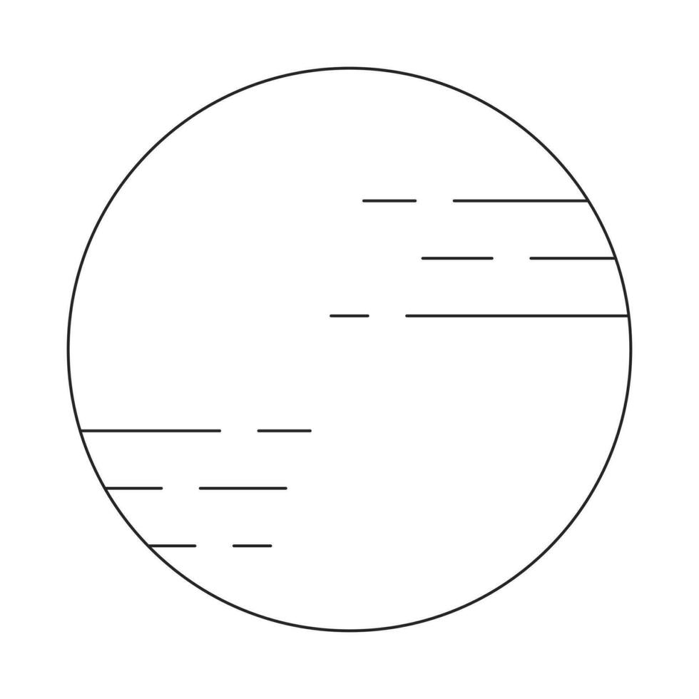 Astronomy celestial body flat monochrome isolated vector object. Universe. Editable black and white line art drawing. Simple outline spot illustration for web graphic design