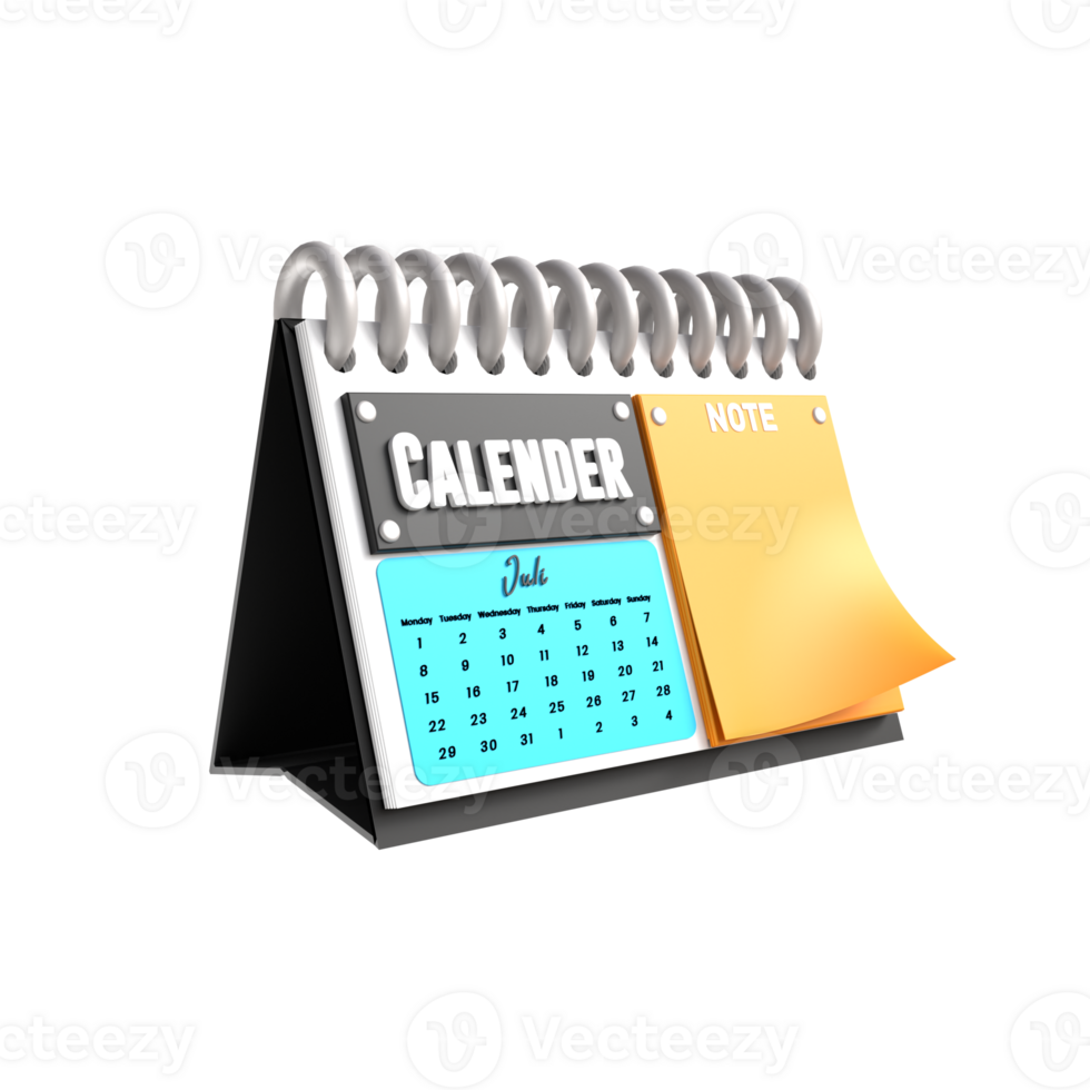 calender summer icon 3d png