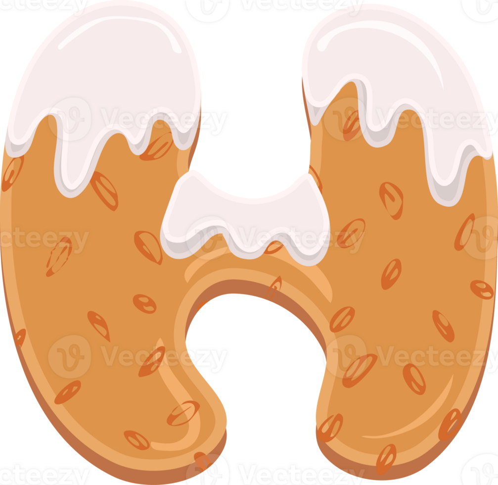 Letter H font new year png