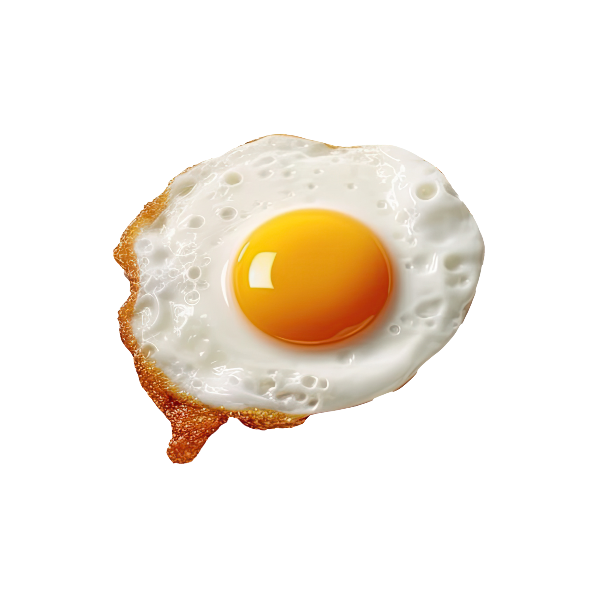 Fried Egg On White Background Stock Photo PNG Images