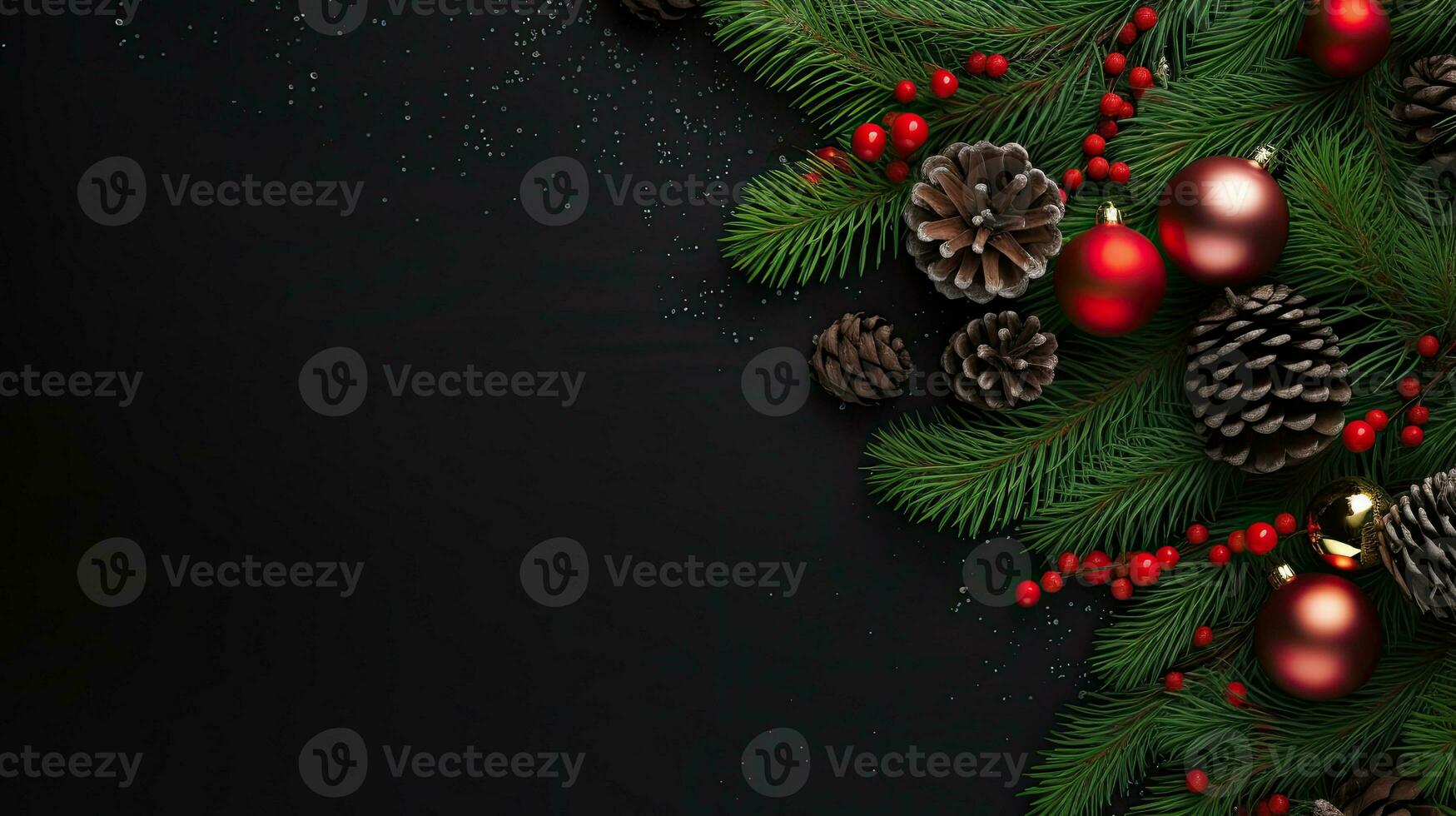 Christmas Holiday Background. Illustration AI Generative photo