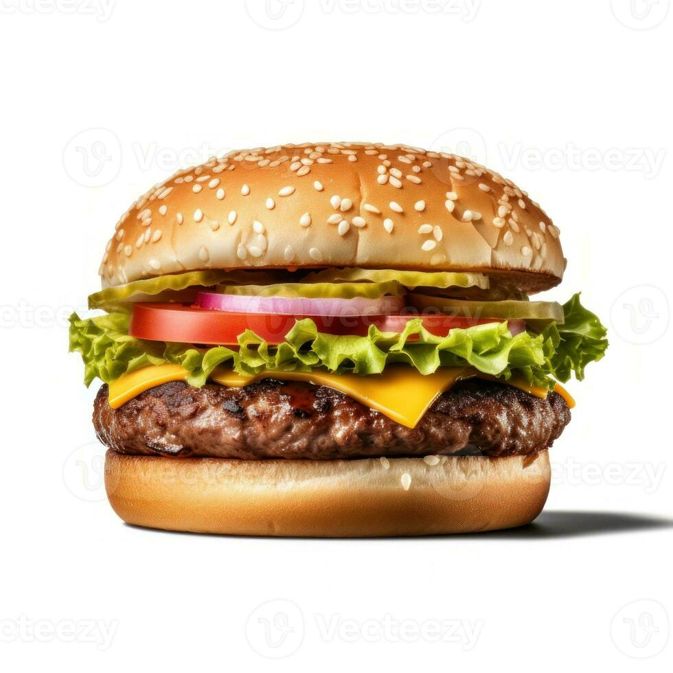 Tasty beef burger isolated photo