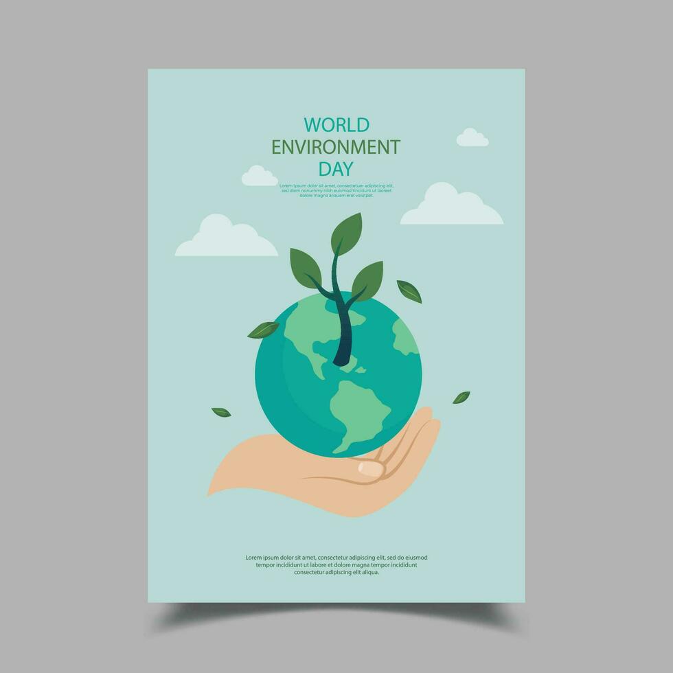 ilustración vectorial del día mundial del medio ambiente vector