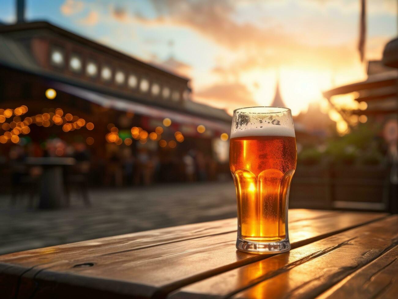 Glass of beer photo