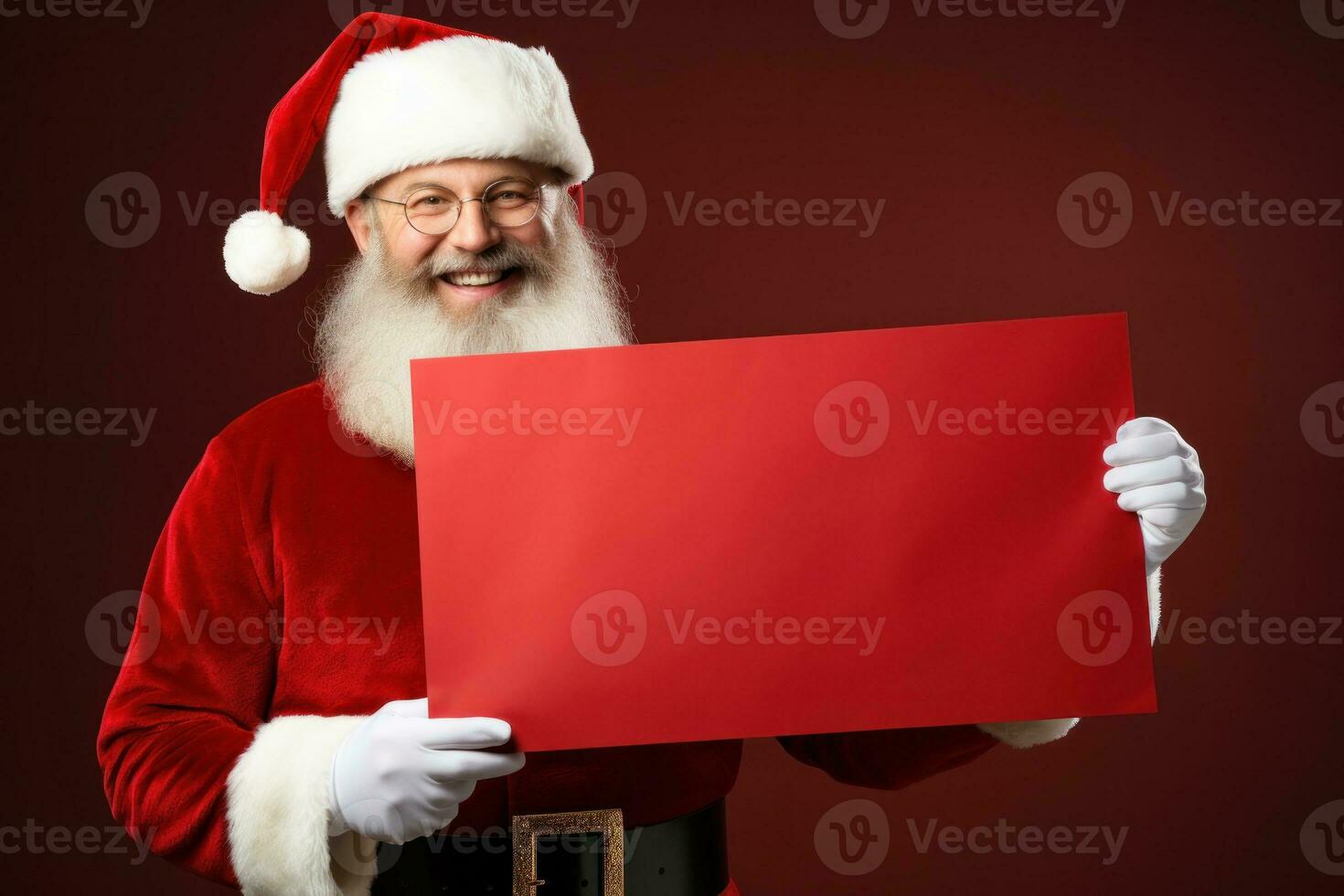 Handsome man with empty blank paper on minimalist background. photo