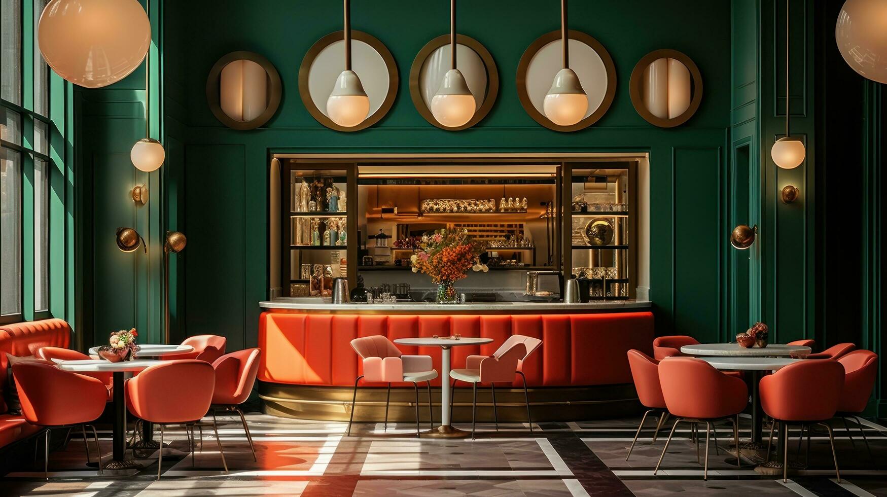 Modern restaurant interior photo