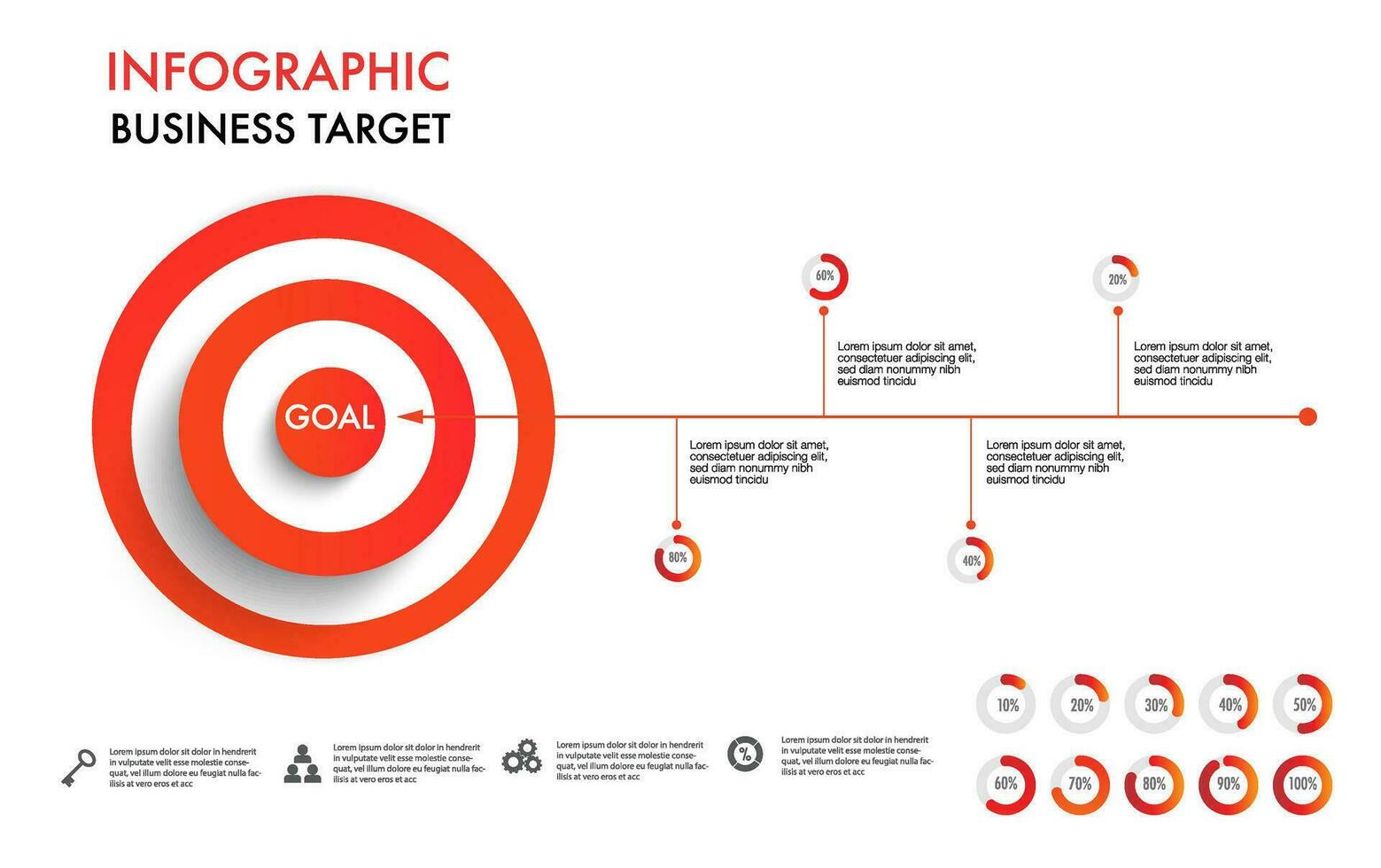 Infographic template for project and planning modern timeline, roadmap, stages, step reach to target vector