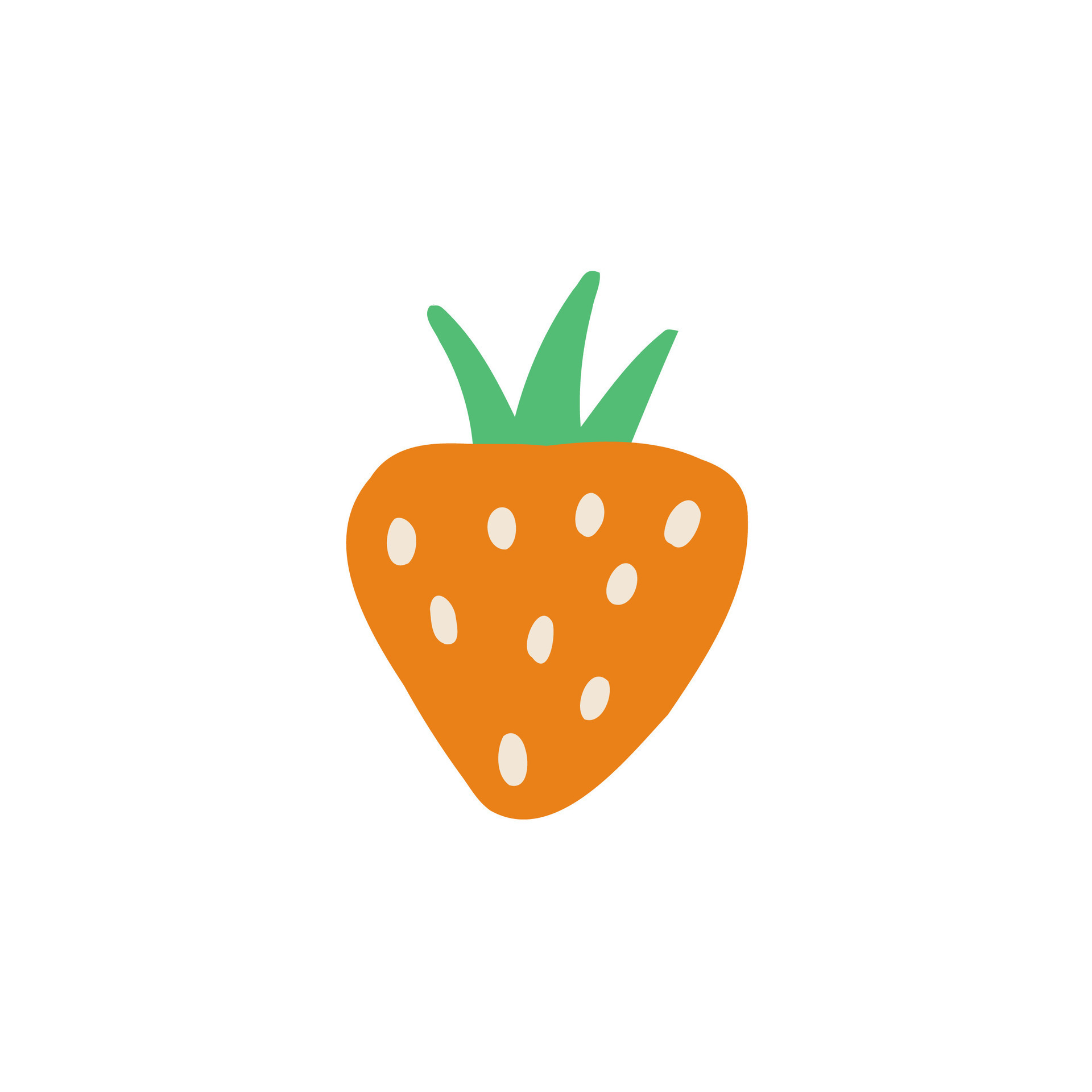 strawberry in flat hand drawn style. Vector illustration. 27123569
