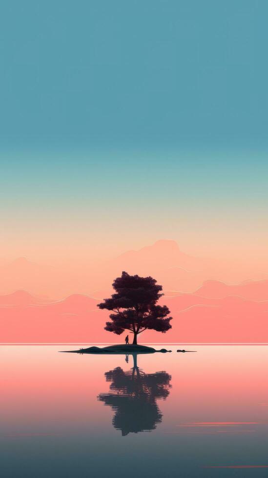 Minimalist natural wallpaper for mobile phone photo