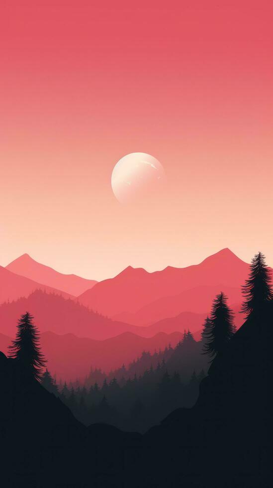 Minimalist Sunset Mobile Wallpaper Background Wallpaper Image For Free  Download - Pngtree