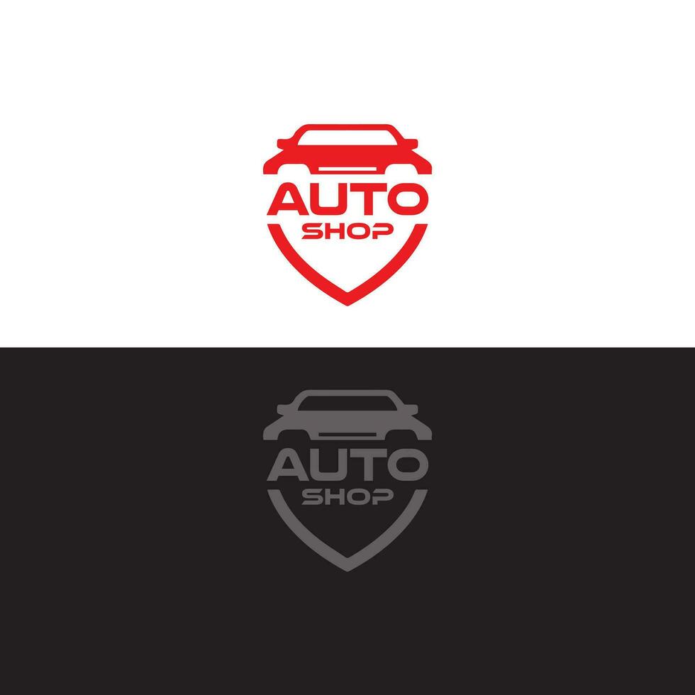 Auto style car logo design with concept sports vehicle icon silhouette on colorful background. Vector illustration.
