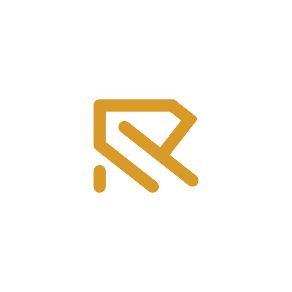 Letter R logo design element with modern creative concept vector