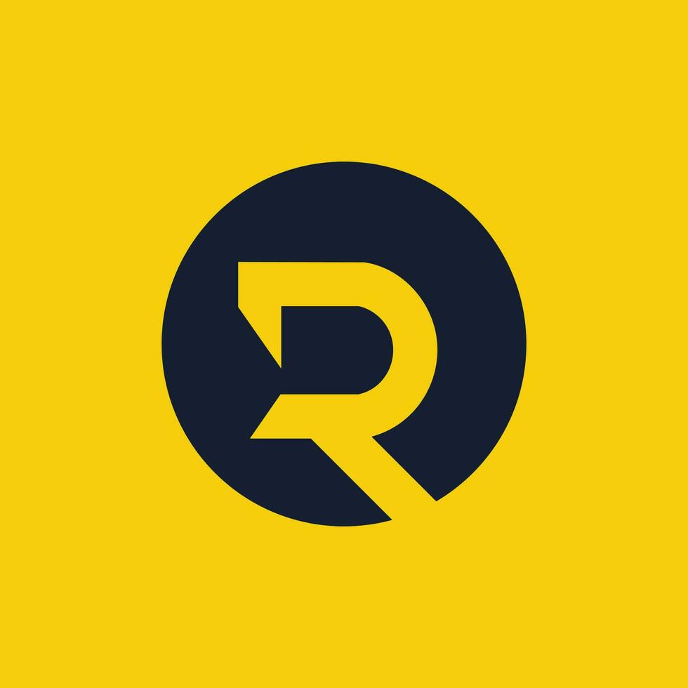 Letter R logo design element with modern creative concept vector