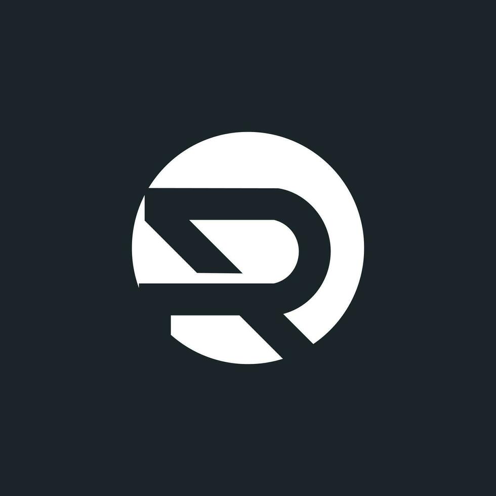 Letter R logo design element with modern creative concept vector