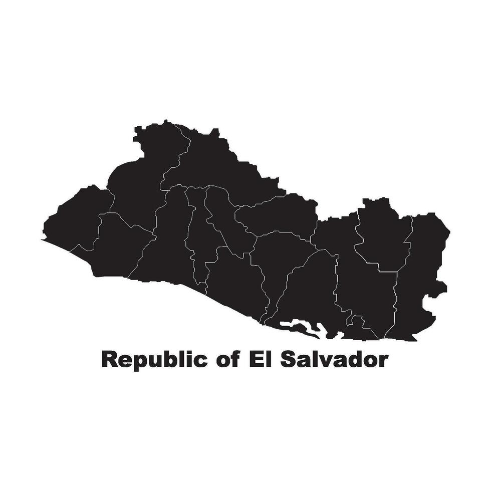 Republic of El salvador map icon vector