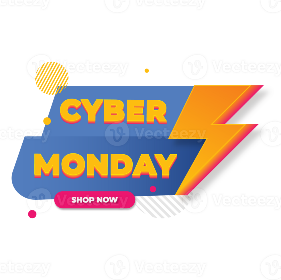 Cyber Monday Vector  Color 2D Illustration png