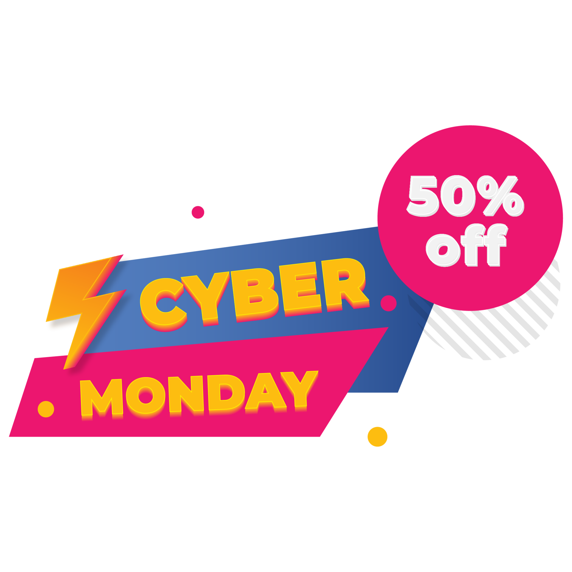 Cyber Monday Marketing Color 2D Illustration 27124671 PNG