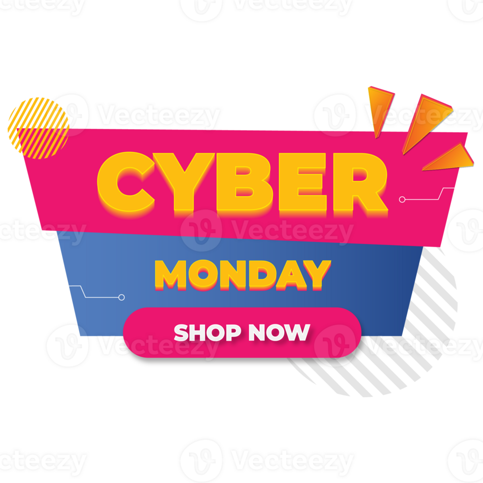 Geometric Style Cyber Monday Color 2D Illustration png