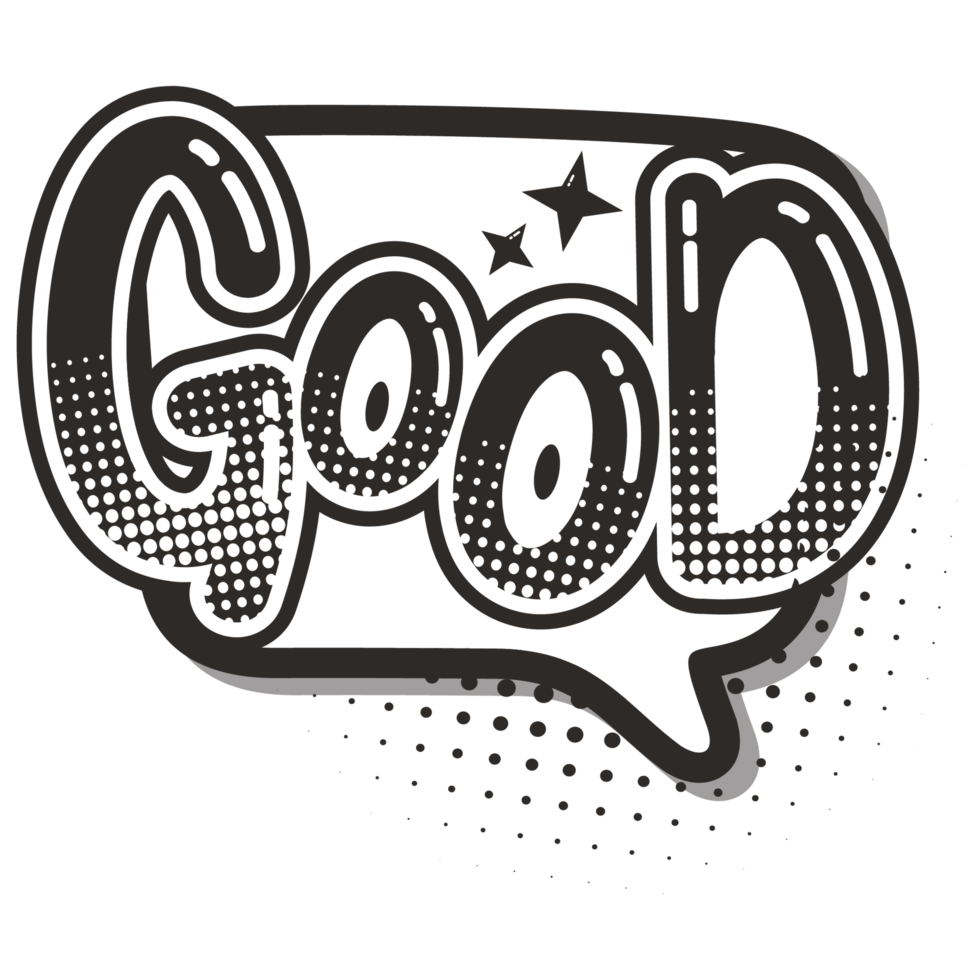 Good Pop Icon Retro Outline 2D Illustration png