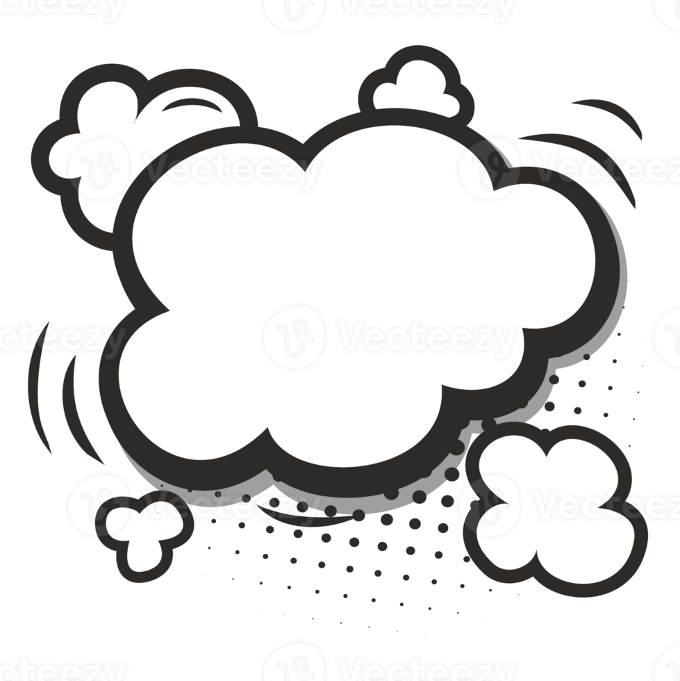 Comic Burst Icon Retro Outline 2D Illustration png