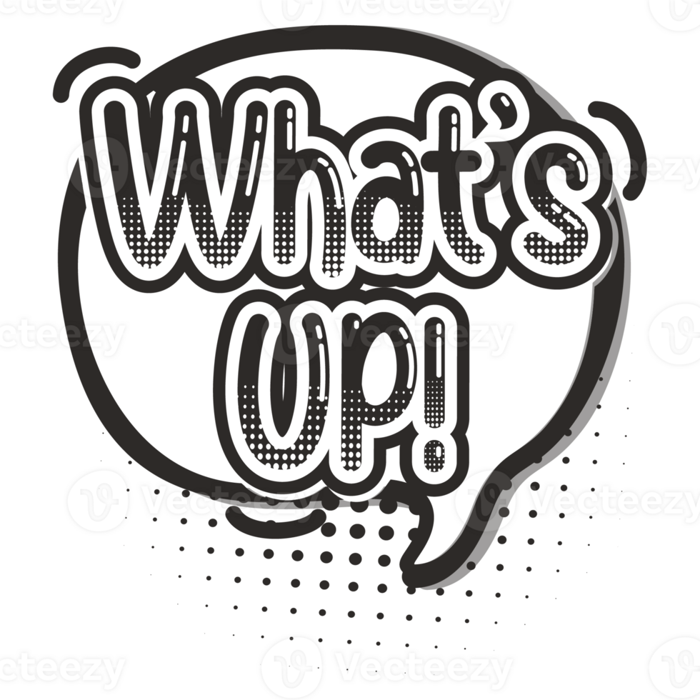 Whats Up Icon Retro Outline 2D Illustration png
