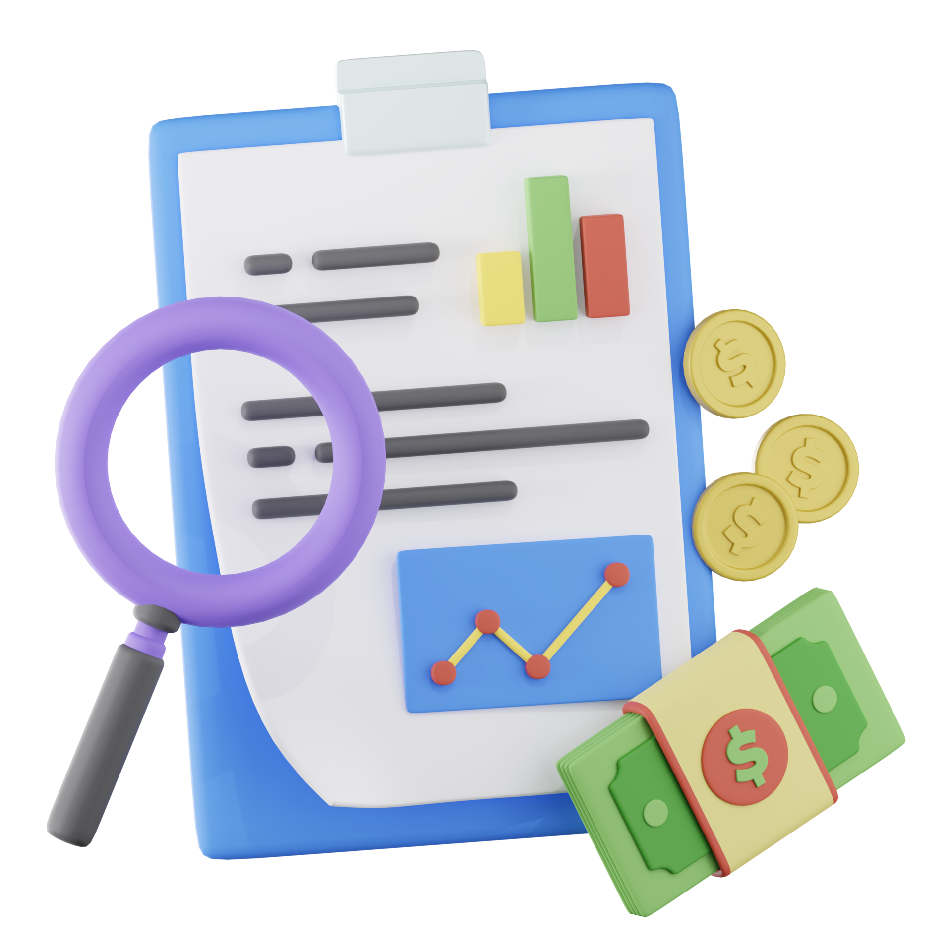 Financial Analysist Accounting Finance 3D Illustration 27124795 PNG