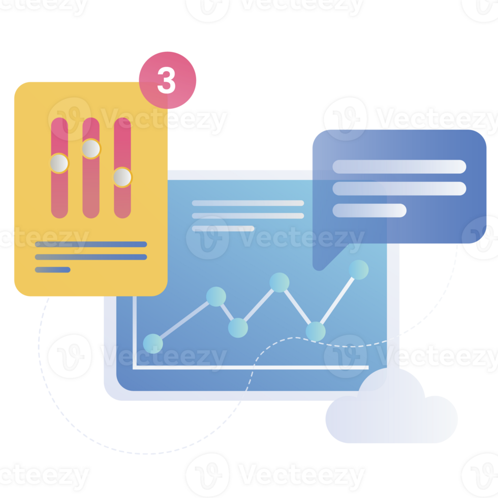Business Set Color 2D Illustration png