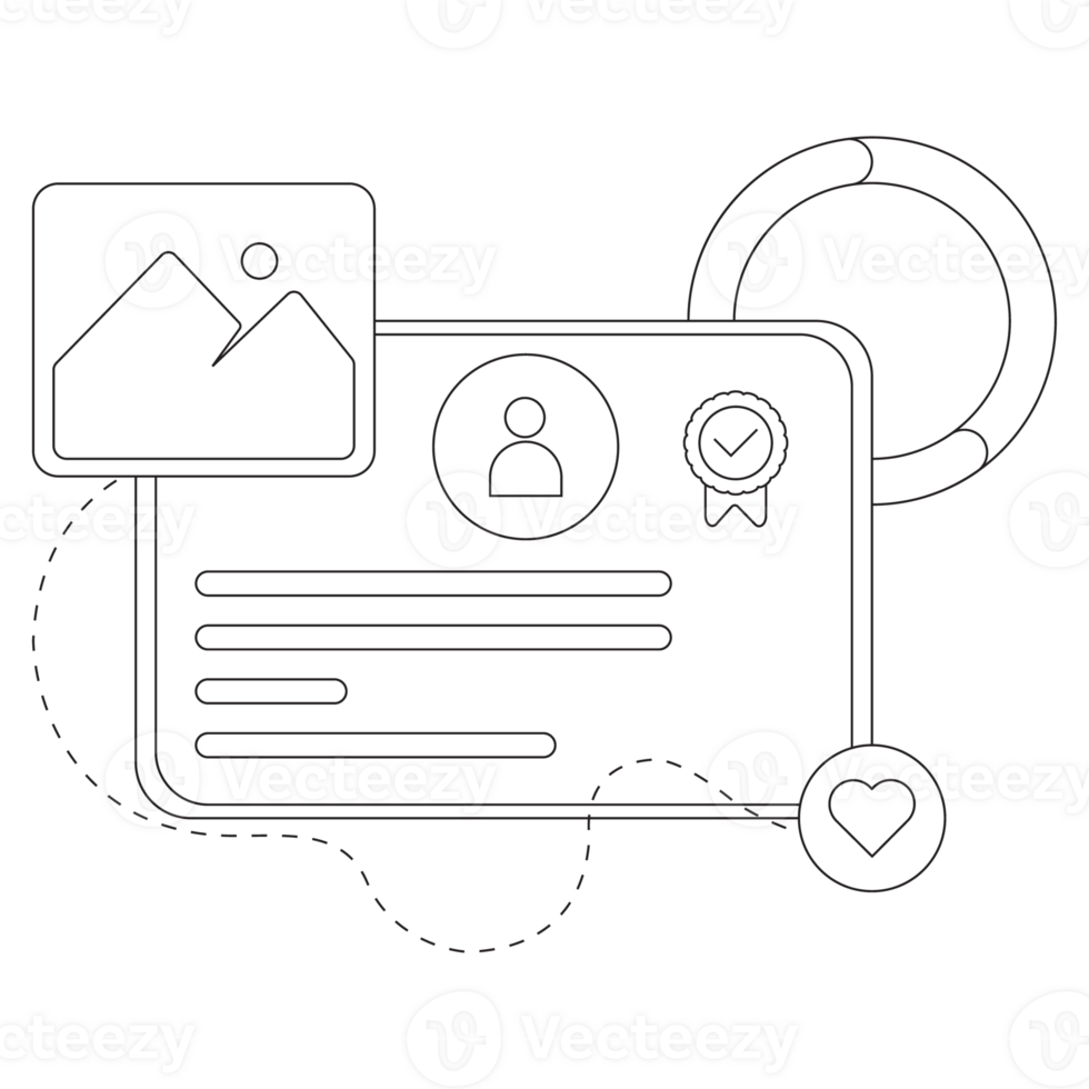 Web Layout Outline 2D Illustration png