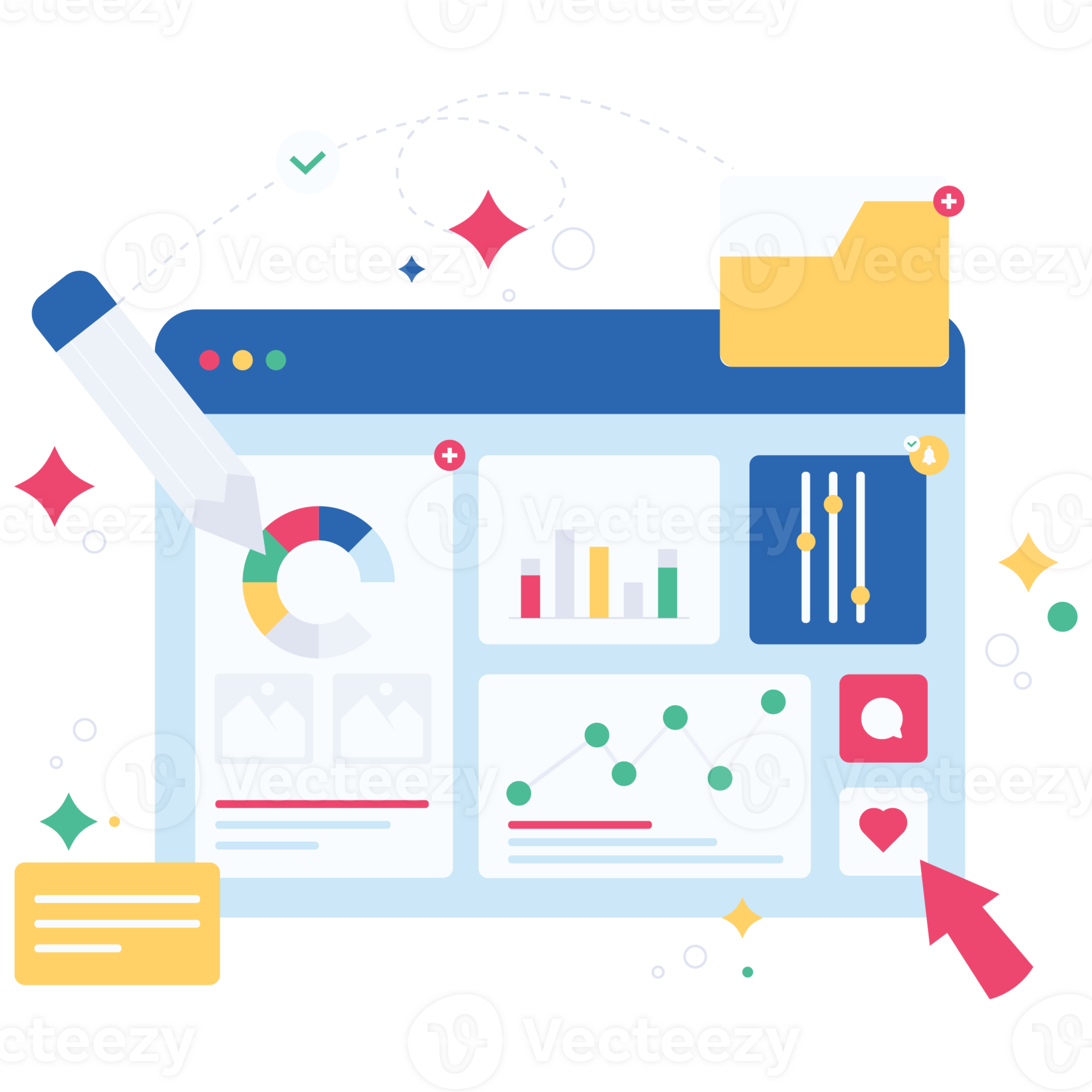 Technology Concept Digital Tool Box Color 2D Illustration 27124909 PNG