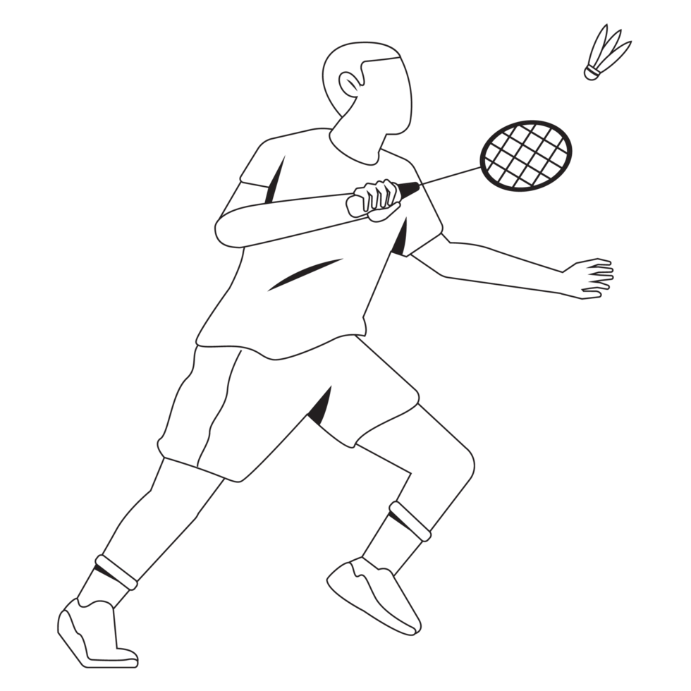 Netting Sport People Outline 2D Illustration png