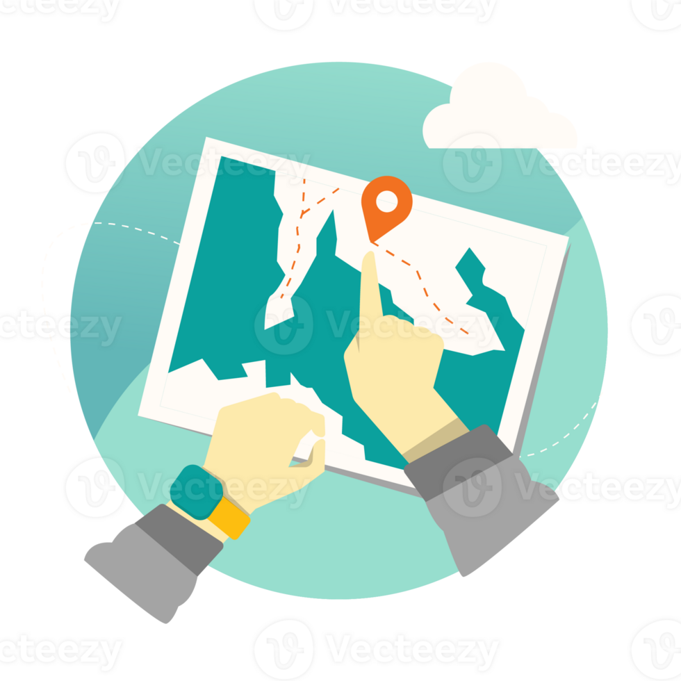 Travel Map Vector Illustration png