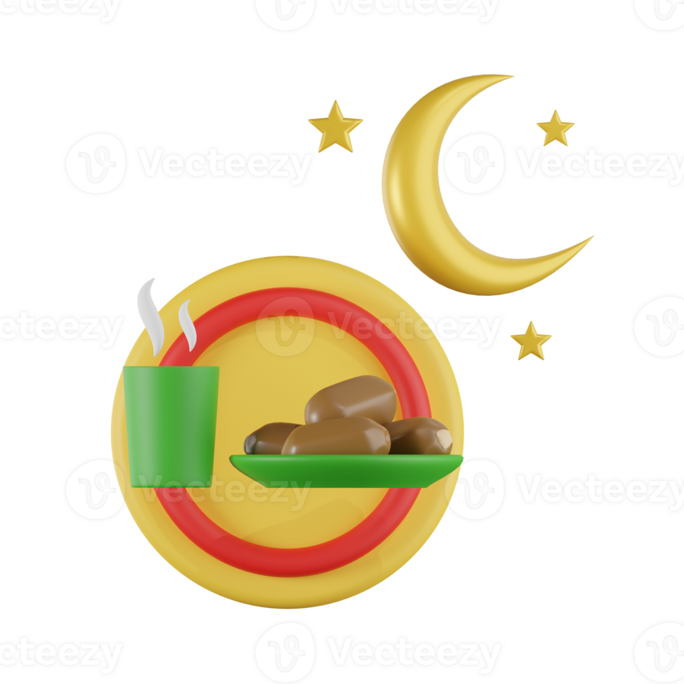 Break Fasting Ramadhan Kareem 3D Illustrations png