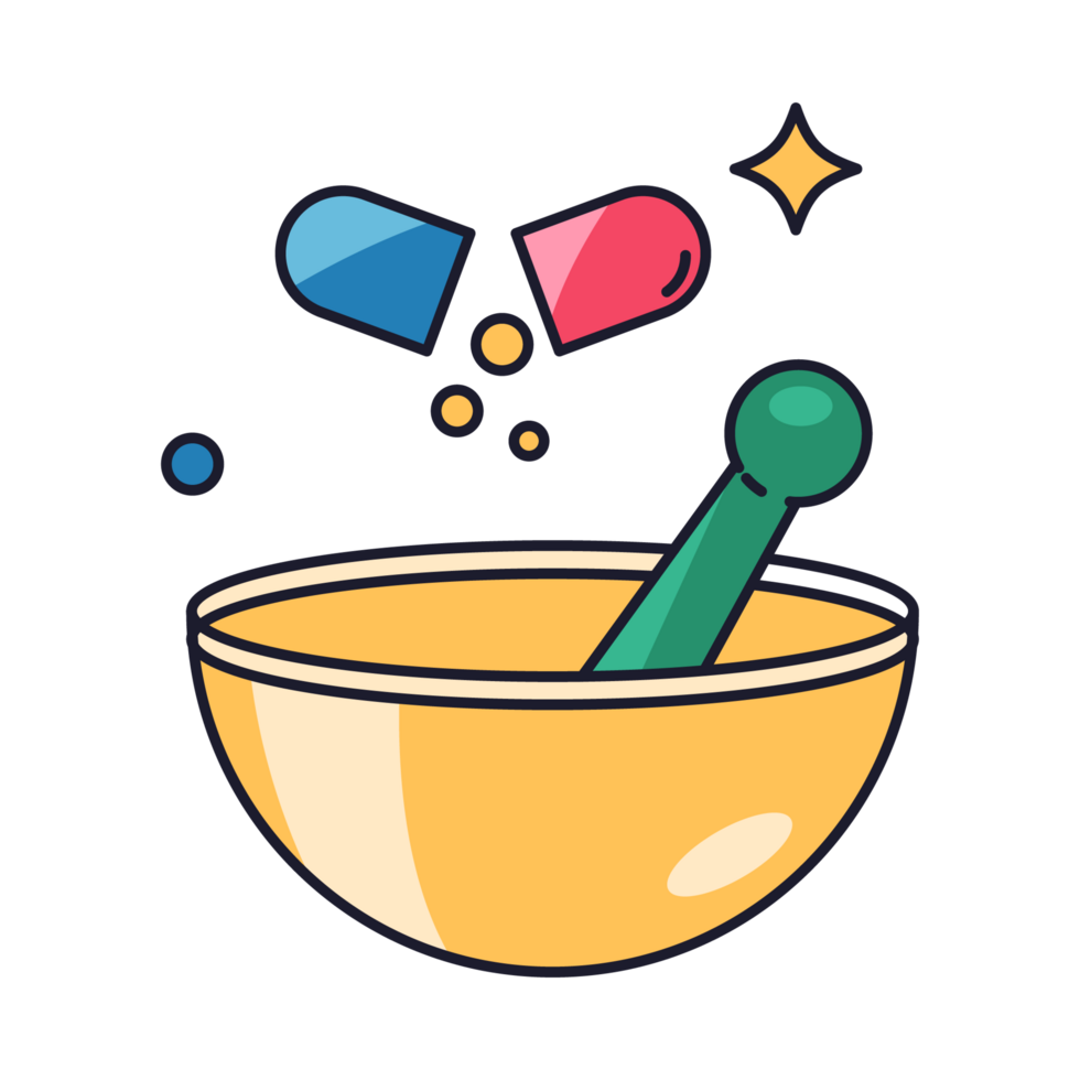 Medicine Mixer Medical Object Color 2D Illustration png
