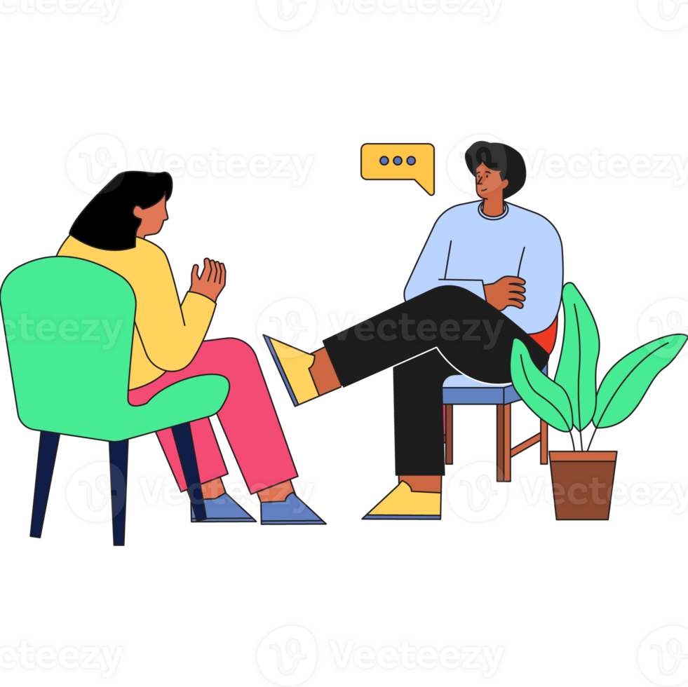 Conversation People Communication Color 2D Illustration png