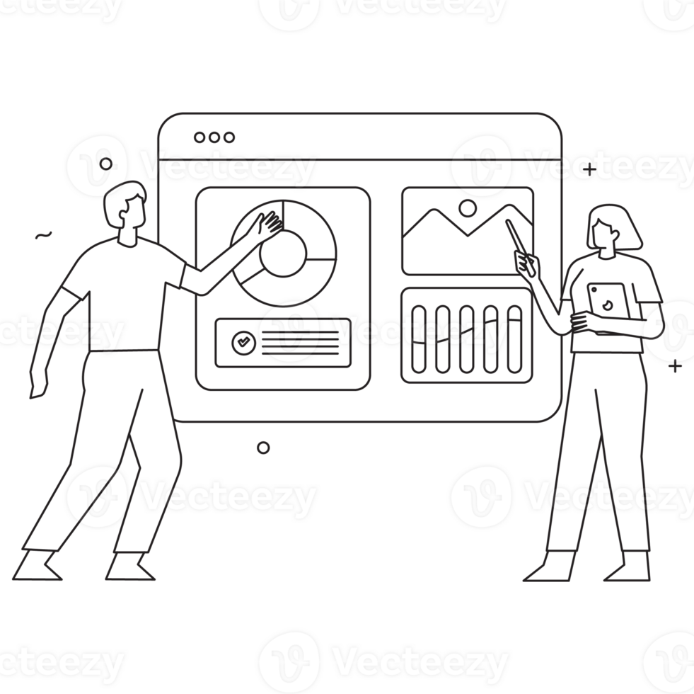 Pointing Start Up 2D Outline Illustrations png