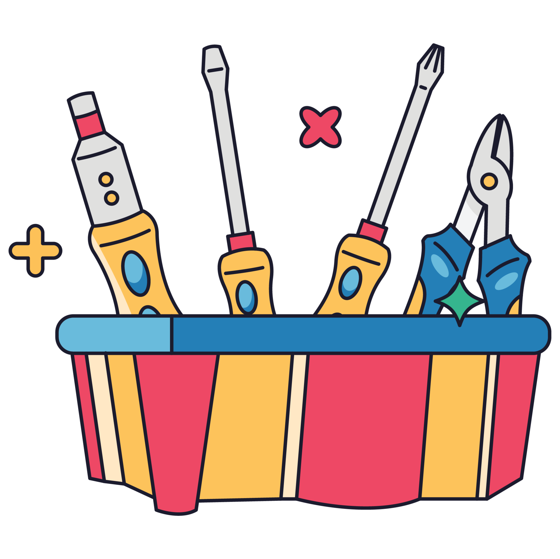 Tools Box Toolkit 2D Color Illustrations 27125272 PNG