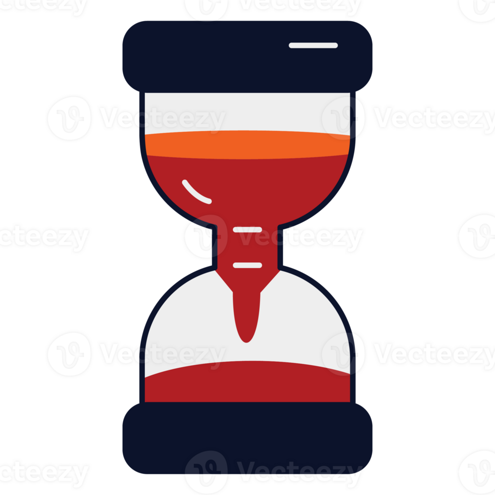 Hourglass Marketing Sales Color 2D Illustrations png