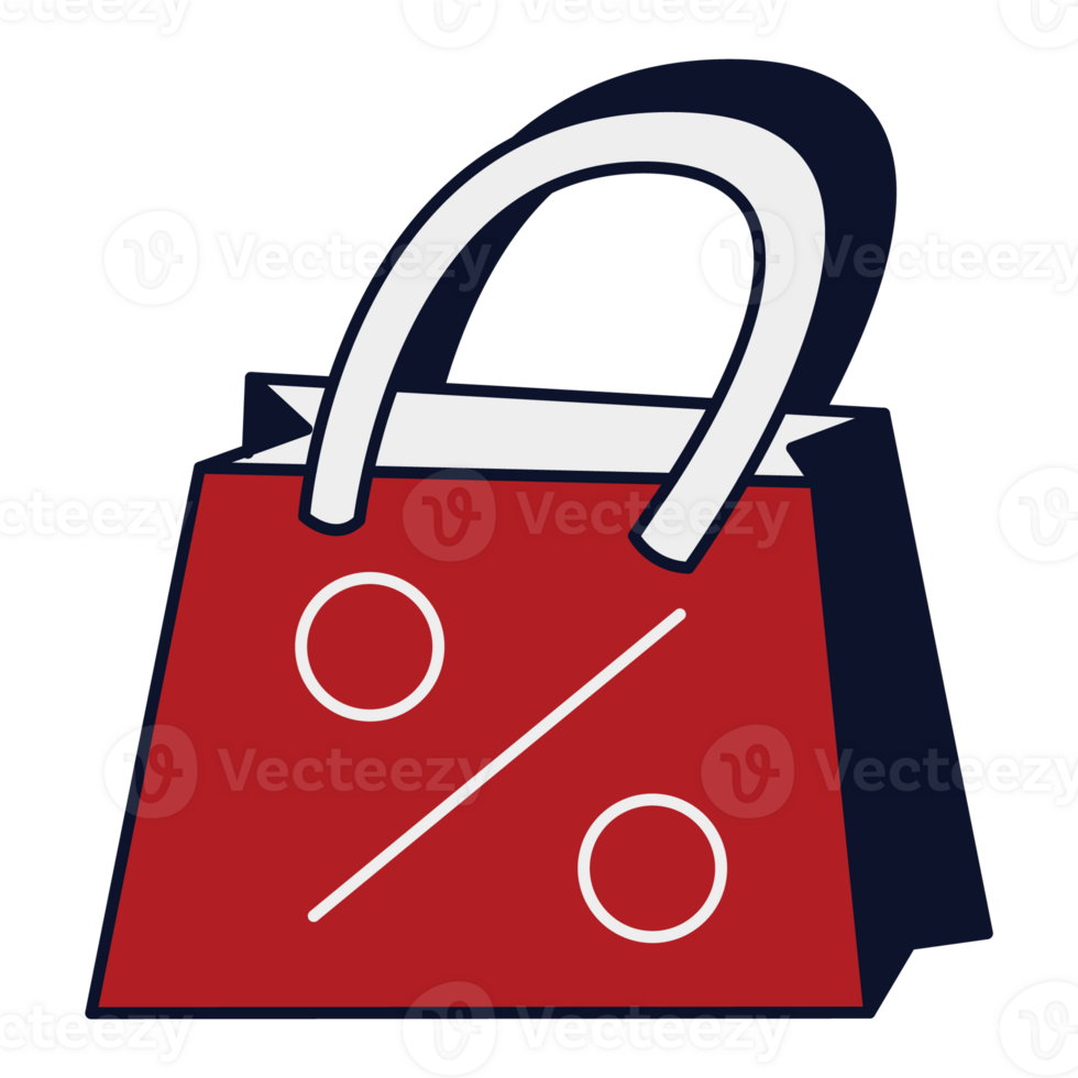Shopping Bag Marketing Sales Color 2D Illustrations png