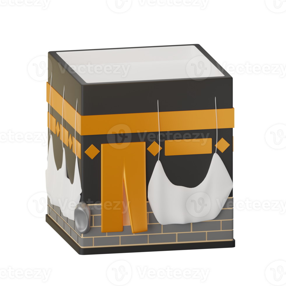Ka'bah Eid Adha 3D Illustrations png