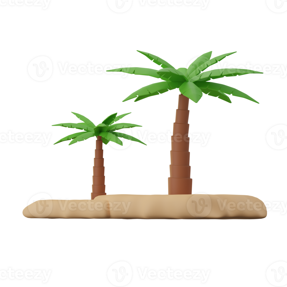 Kurma Tree Eid Adha 3D Illustrations png