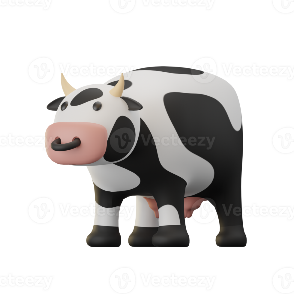 Cow Eid Adha 3D Illustrations png