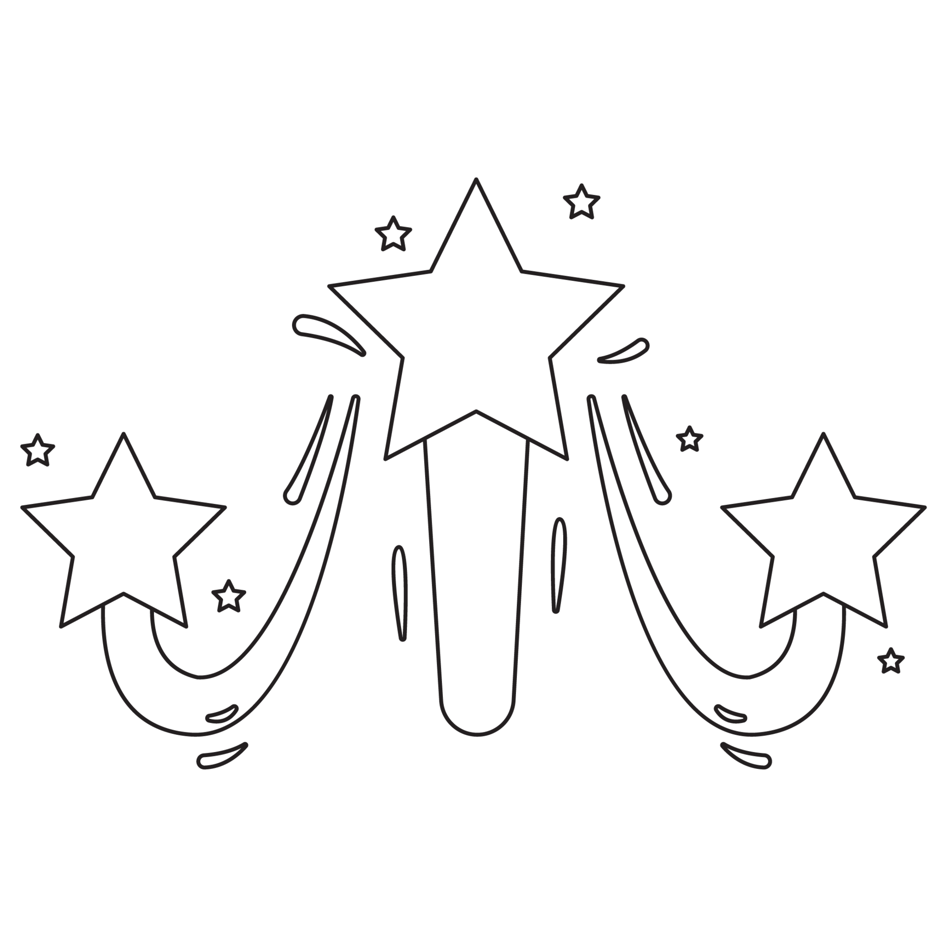 Rising Stars Memorial Day Outline 2D Illustrations 27125490 PNG