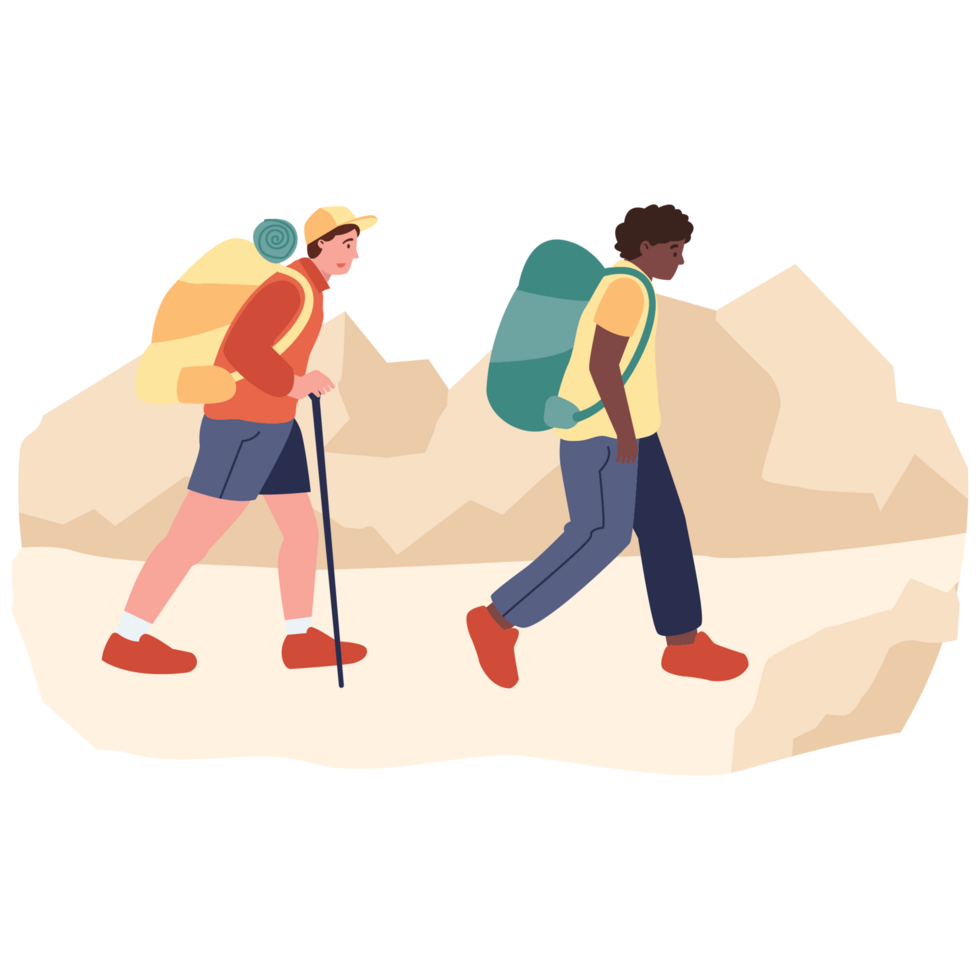 Mountain Climbing Outdoor Adventure Color 2D Illustrations 27125563 PNG